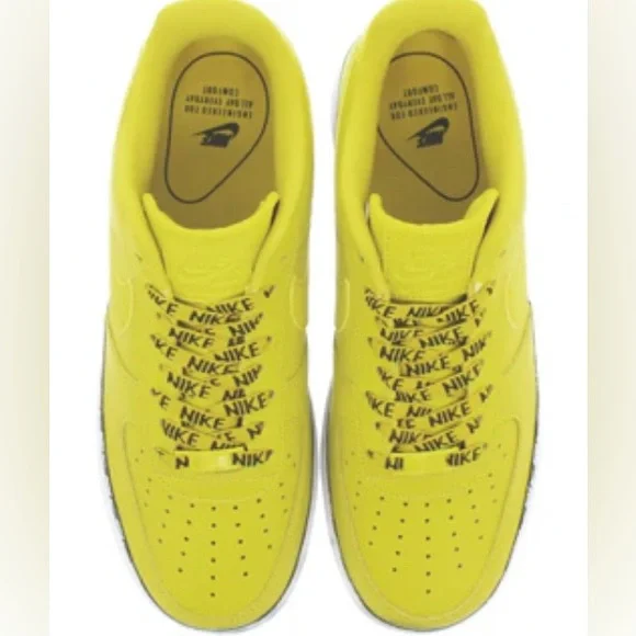 Nike Air Force 1 Low SE Premium 'Overbranding Bright Citron' AH6827-700 - Picture 4 of 5